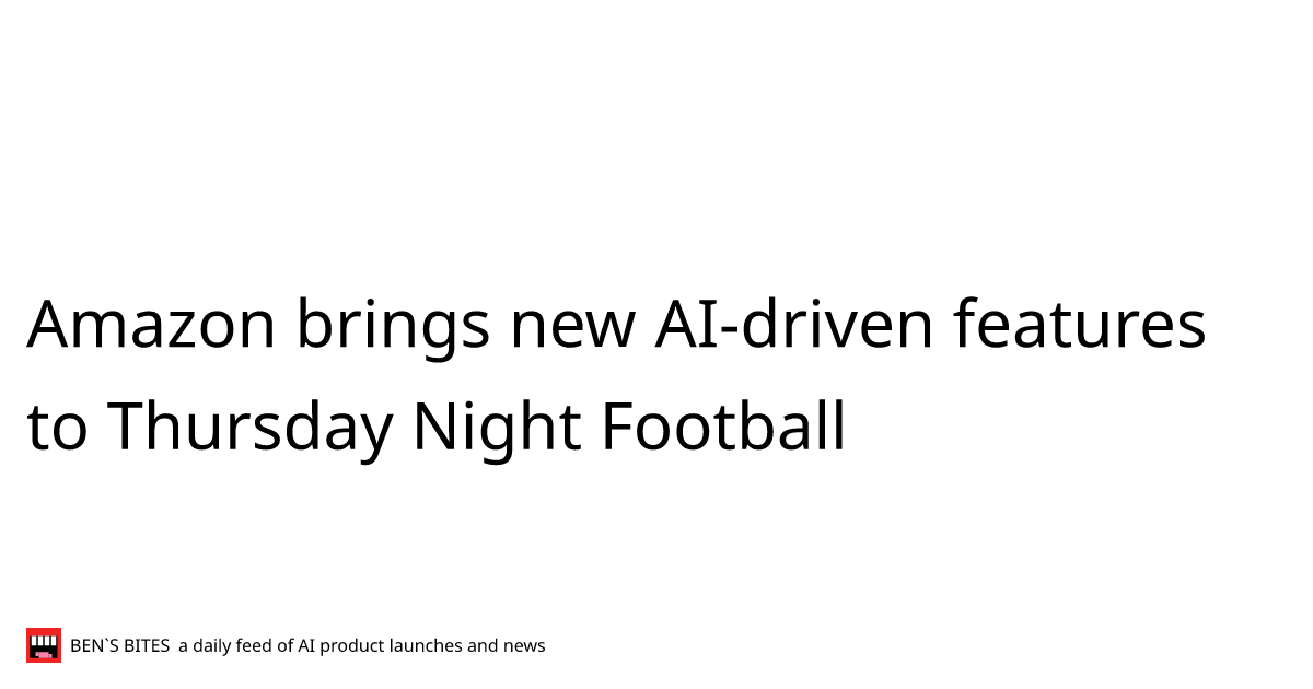 brings new AI-driven features to Thursday Night Football