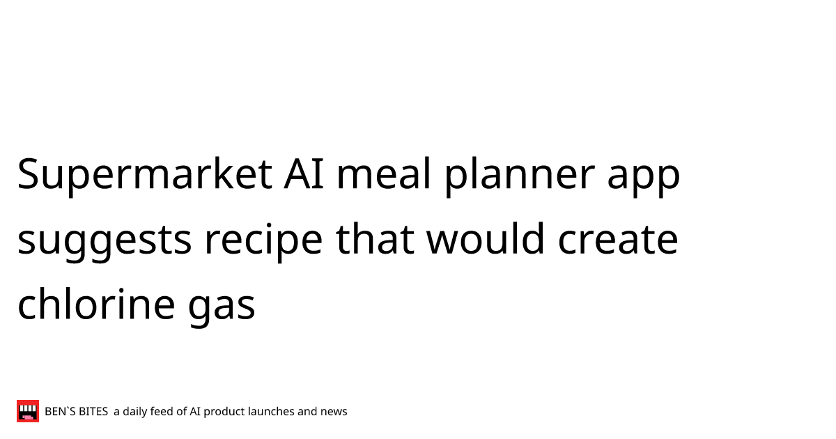 Supermarket AI meal planner app suggests recipe that would create